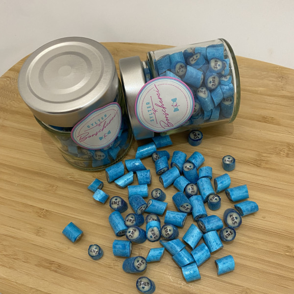 Handgemachte Sylter Bonbons Sylt Liebe Blau 100g